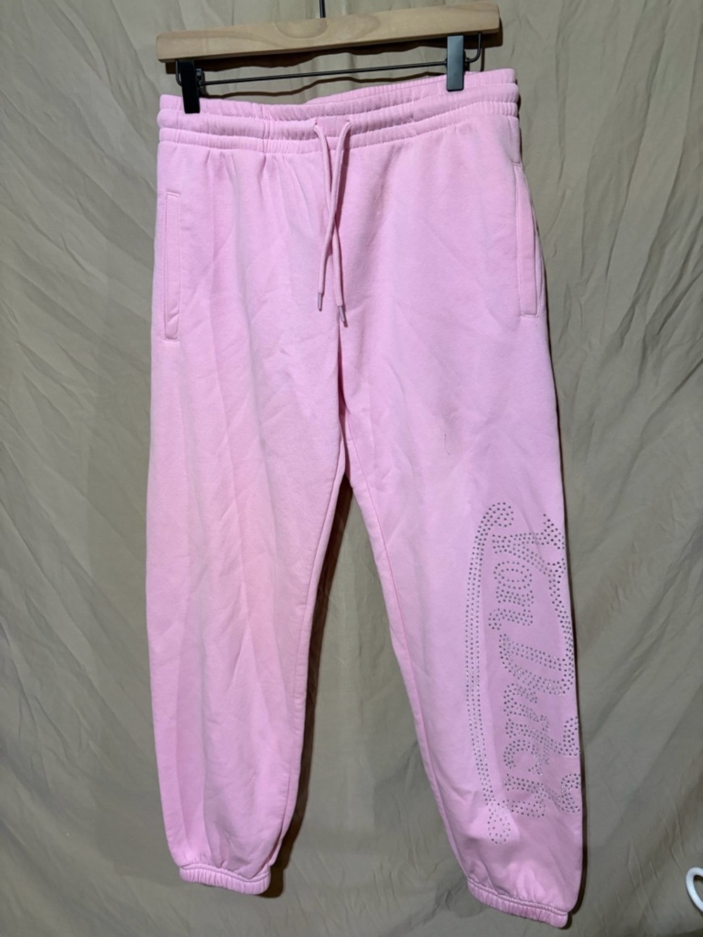 Y2K Von Dutch McBling Baby Pink Sweatpants